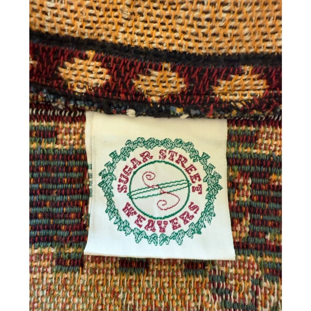 VTG Sugar Street Weavers Noah’s Ark Tapestry Jacket Promises Kept Animals USA OS - Picture 5 of 9